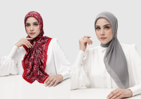 6 Tutorial Gaya Kerudung Segi Empat yang Praktis dan Stylish